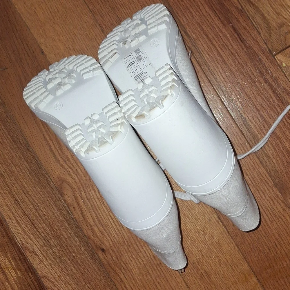 H&M White Women's High-Top Sneakers - Picture 8 of 9